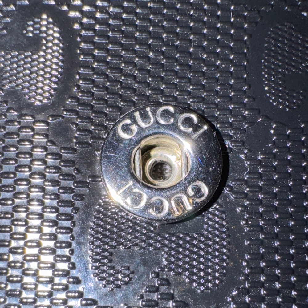 Authentic Gucci Black Embossed Wallet with box and Silver hardware!!! - Picture 9 of 14
